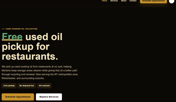 Titan Oil NY homepage preview